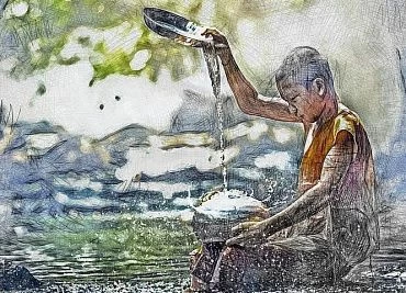 Ритуалы очищения водой в традиции Юнгдрунг Бон